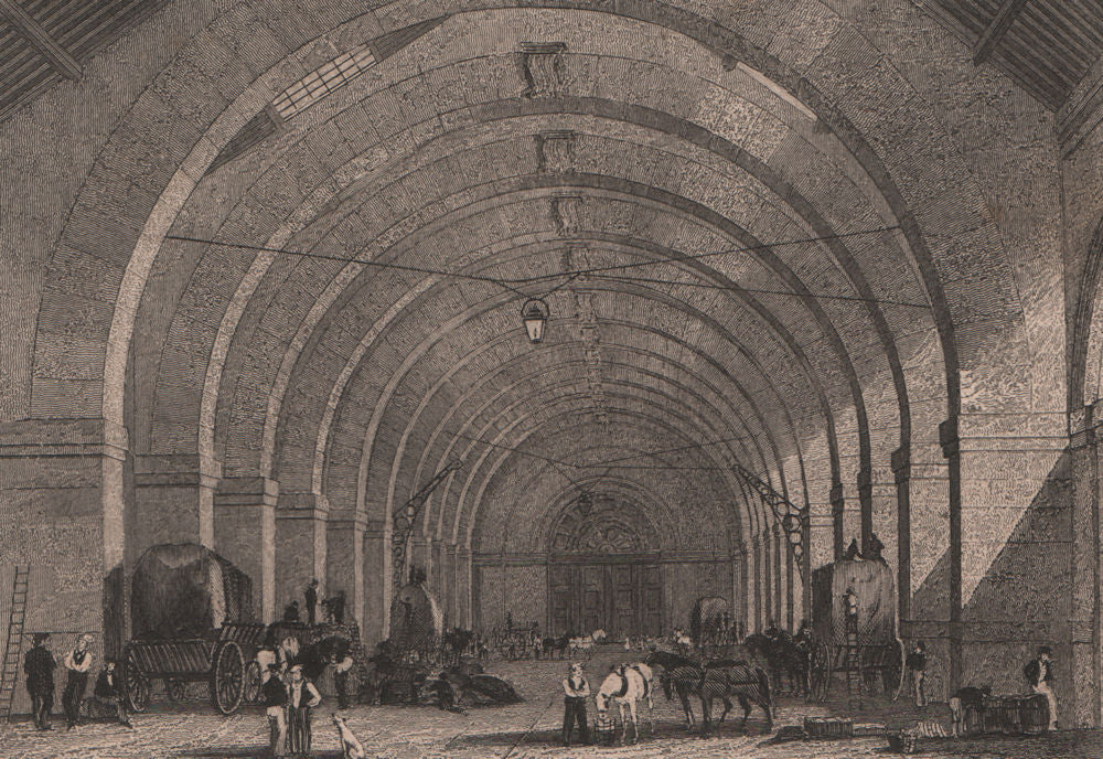 PARIS. Octroi general. BICKNELL 1845 old antique vintage print picture